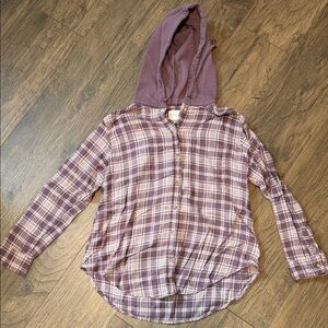 AE hooded flannel